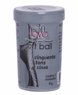 Soft Ball Bolinha 50 Tons De Cinza 02 Unidades - Soft Love